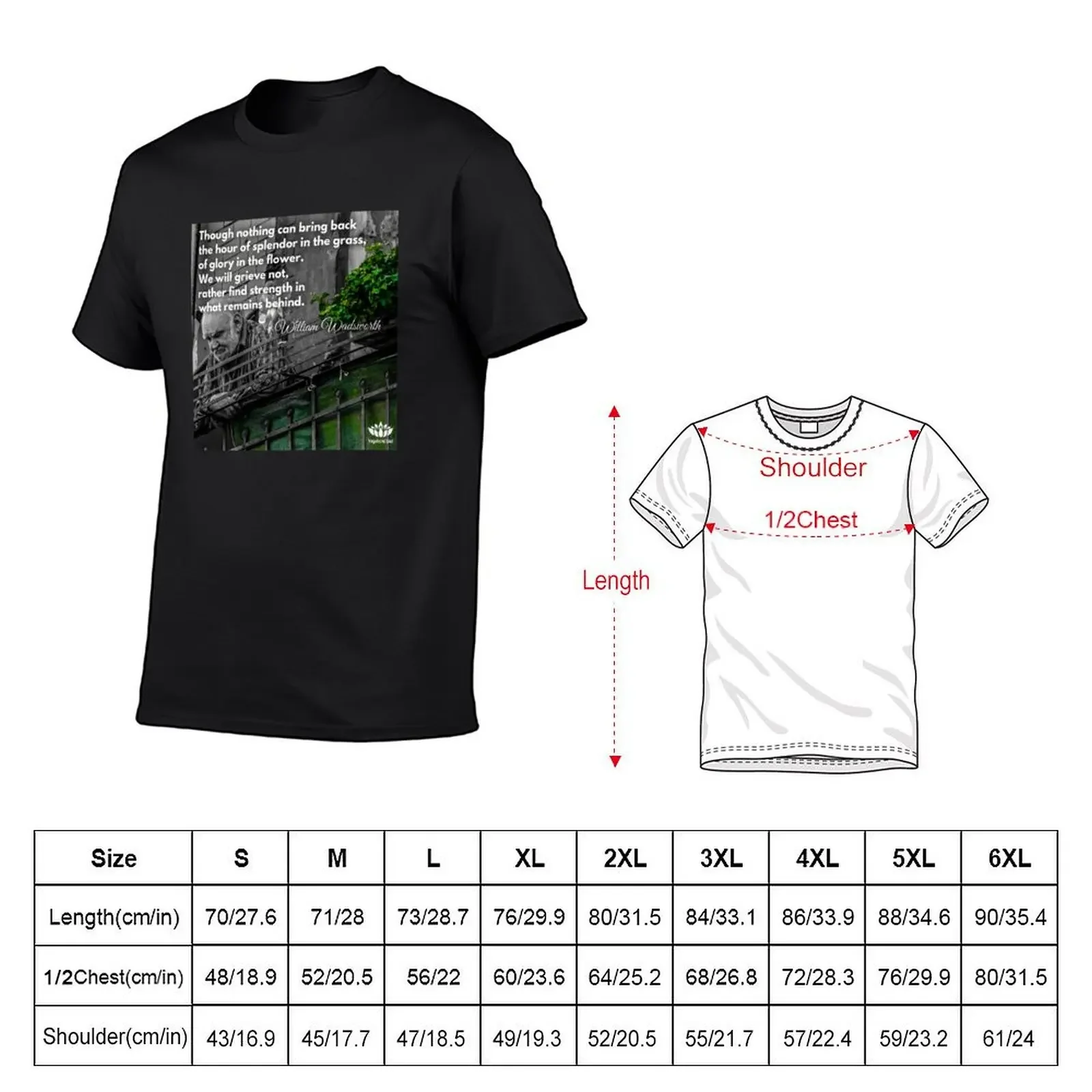 Splendour in the Grass — Poem by William Wadsworth T-Shirt plus size clothes vintage graphic tee mens designer clothes