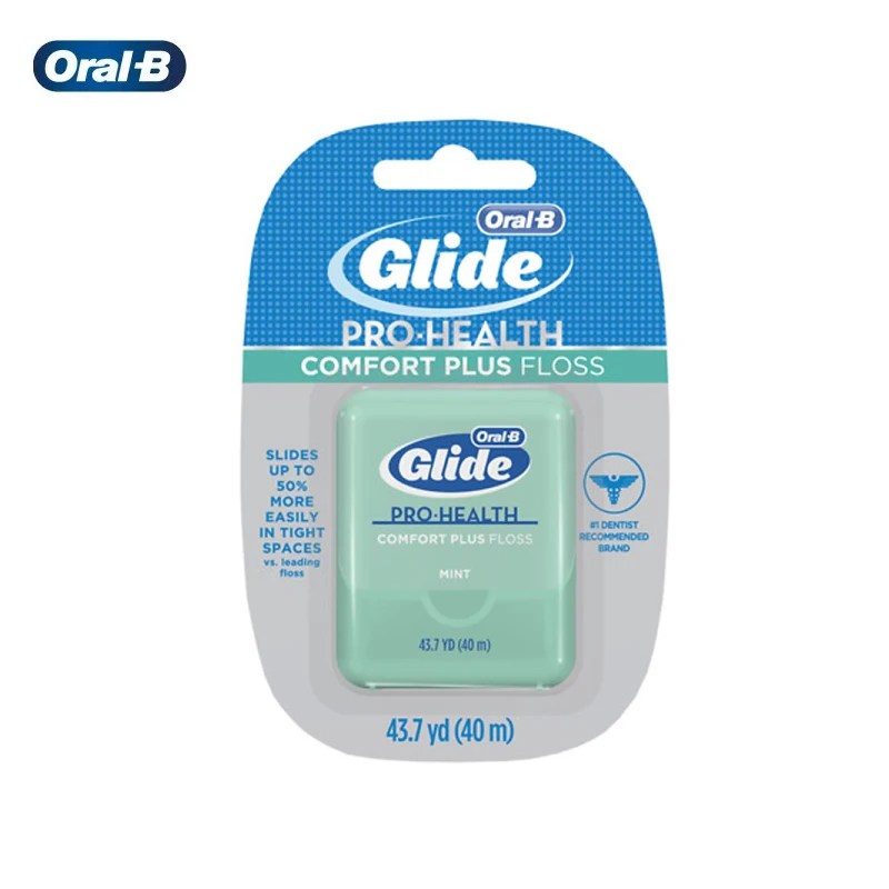 Oral B Glide Pro-Health Dental Floss Comfort Plus Floss 40M Mint Dental Teeth Floss Oral Hygiene Gum Care Remove Food Particles