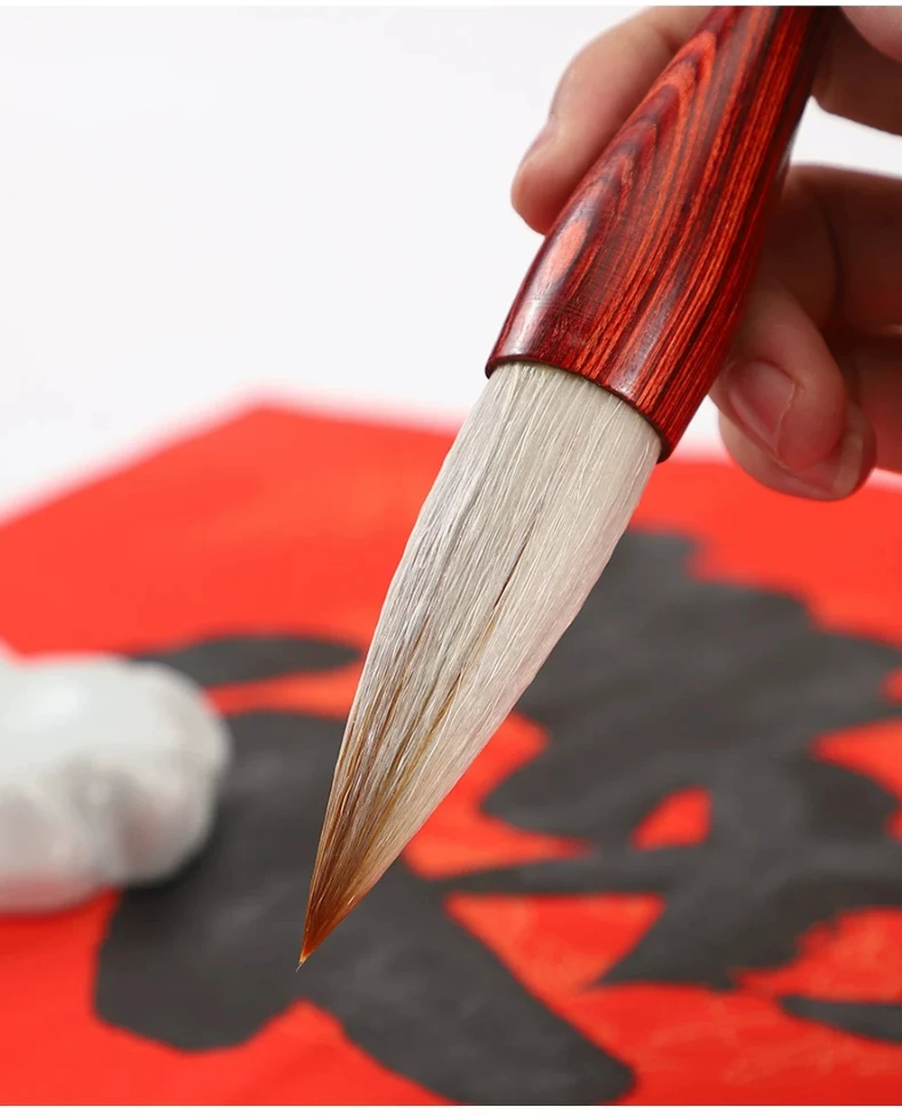 Large Mixed-Hair Calligraphy Brush Set, Chinese Painting Couplet Fu Character Pen, Professional Art Supplies for Spring Festival