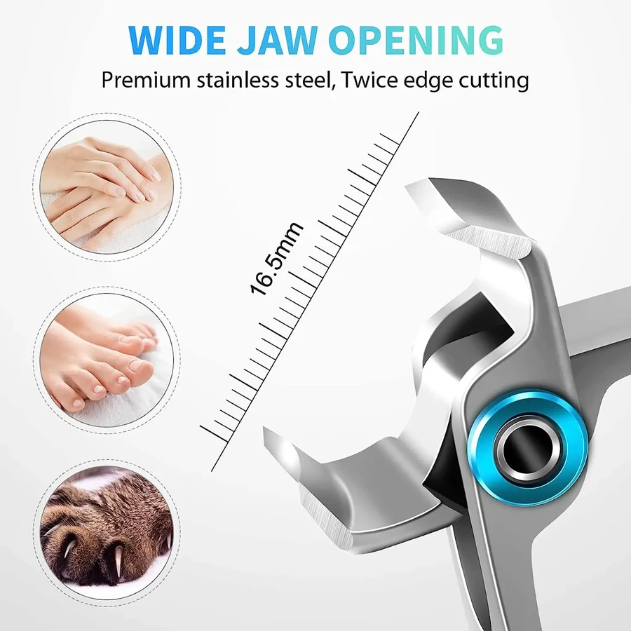 Large Opening Nail Clippers Nail Clippers Gray Nail Thick Hard Toenails for the Elderly Paronychia Clippers High Grade view 5