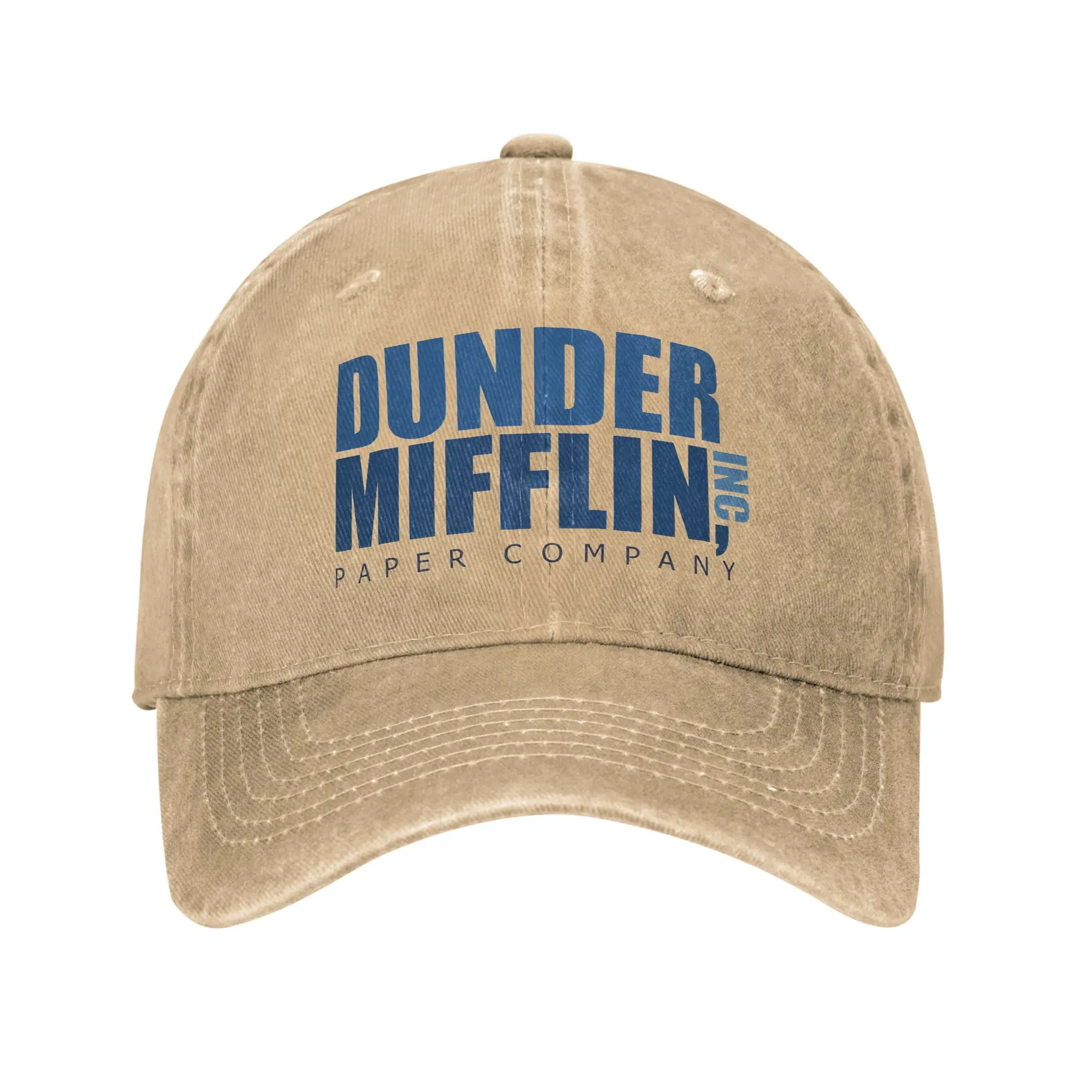 Dunder Mifflin Logo Casual Baseball Cap Summer  Trucker Hat Breathable  Snapback Cap Men Women Fitted Retro Baseball Caps