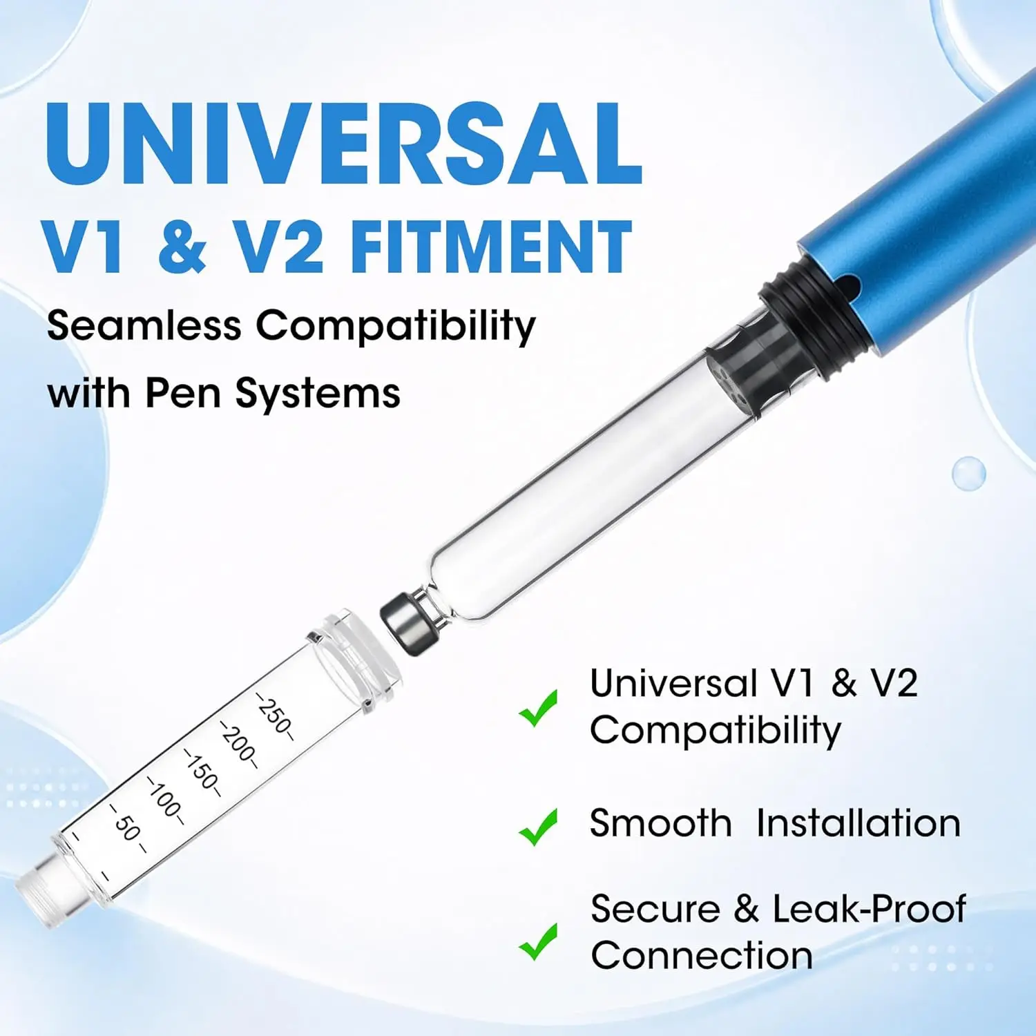 Reusable Pen Injector with Box 10Pcs 3Ml Cartridges Set Dose Control Insulin Injection Pens Peptide Pen Injection Needle