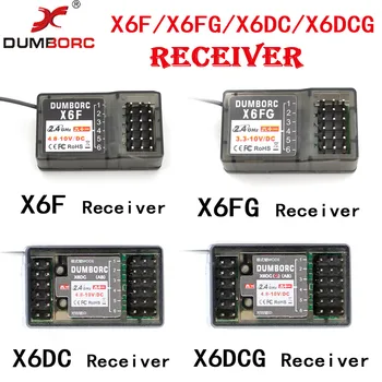 DumboRC X6 X6FG ג'ירו X6DC X6DCG מיני מקלט עבור 1/10 1/8 Crawler Axial SCX10 D90 RC Car Boat X6 X4 X5 2.4G 6CH משדר