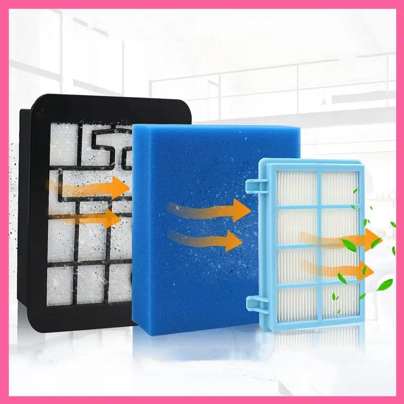 

ABNM Replacement Filter Set For Powerpro Compact And Active Vacuum Cleaner FC8010/01 FC9331 FC9332 FC9555, FC9556