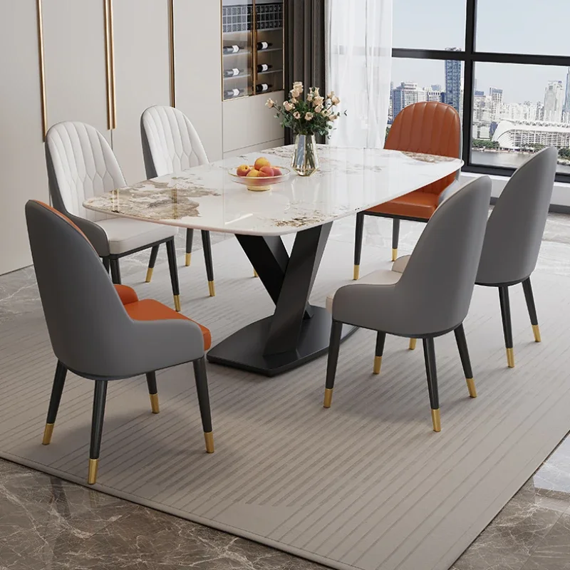 

White Rectangular Dining Table Unique Waterproof Mobile Kitchen Dining Tables Space Saving Modern Mesas De Jantar Home Furniture