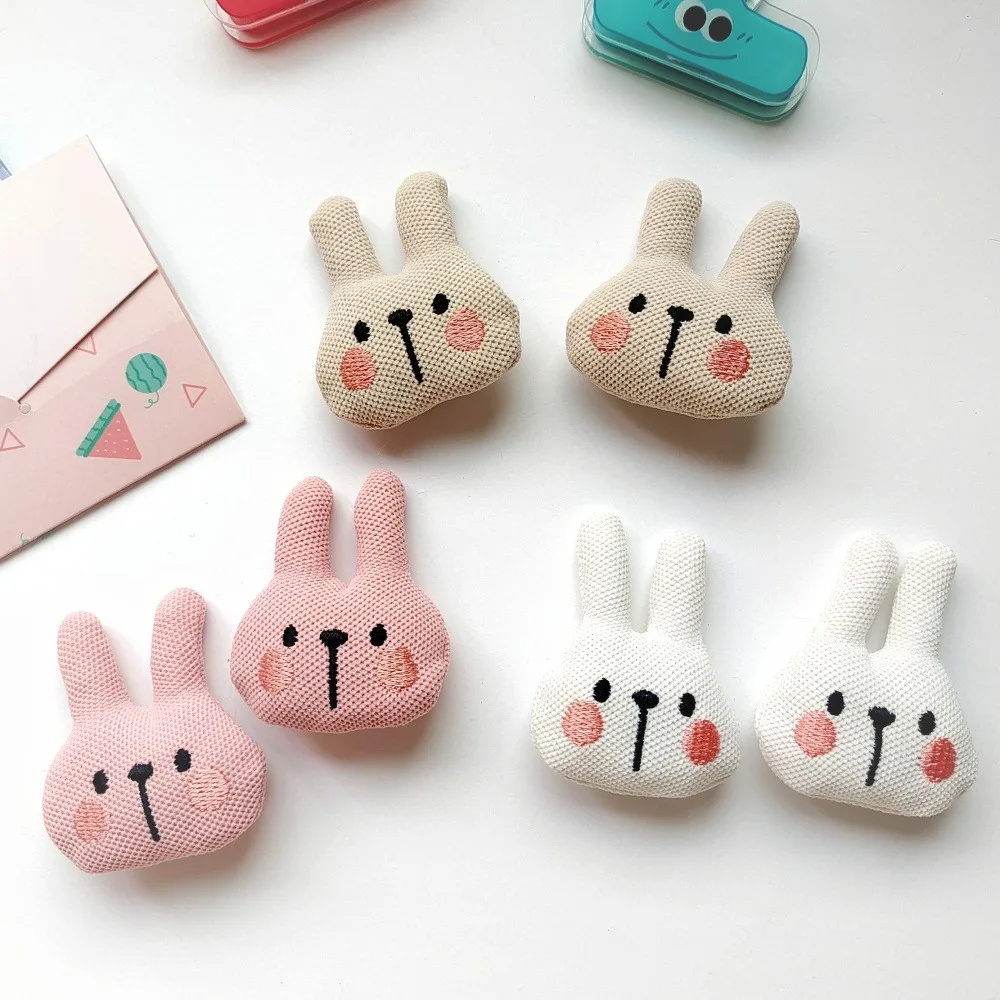10pcs Cartoon cotton rabbit  dolls  patch  Padded Patches Appliques For Clothes Sewing Supplies DIY Hair Decoration 10pcs/lot