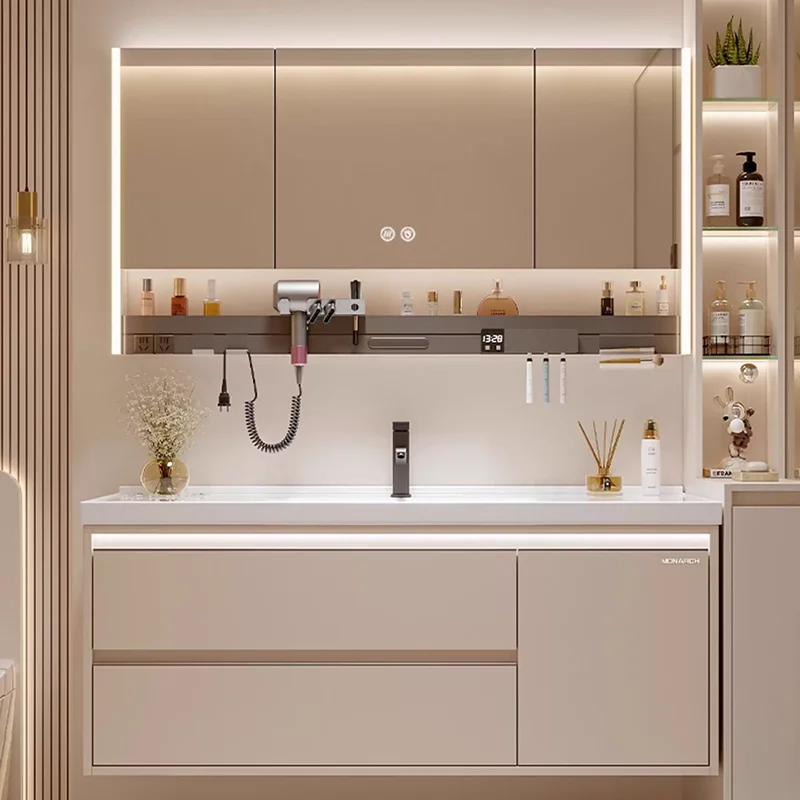 

Modern Luxury Cupboard Paper Drawers Skincare Decorations Space Saver Partitions Bathroom Cabinet Toilet Gabinete Home Furniture