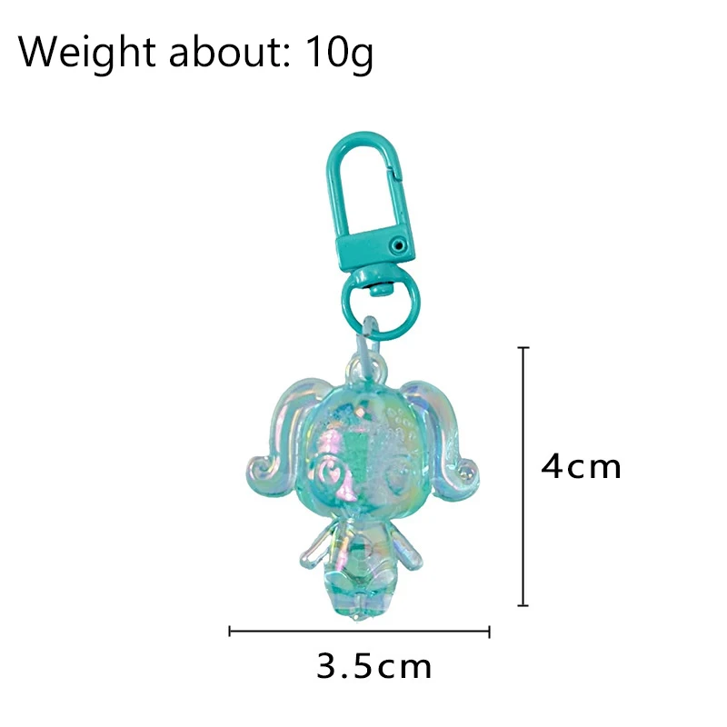 1 Piece Cartoon Bling Dog Animal Keychain Key Ring For Friend Lovers Cute Creative Bag Car Earphone Box Key Accessories