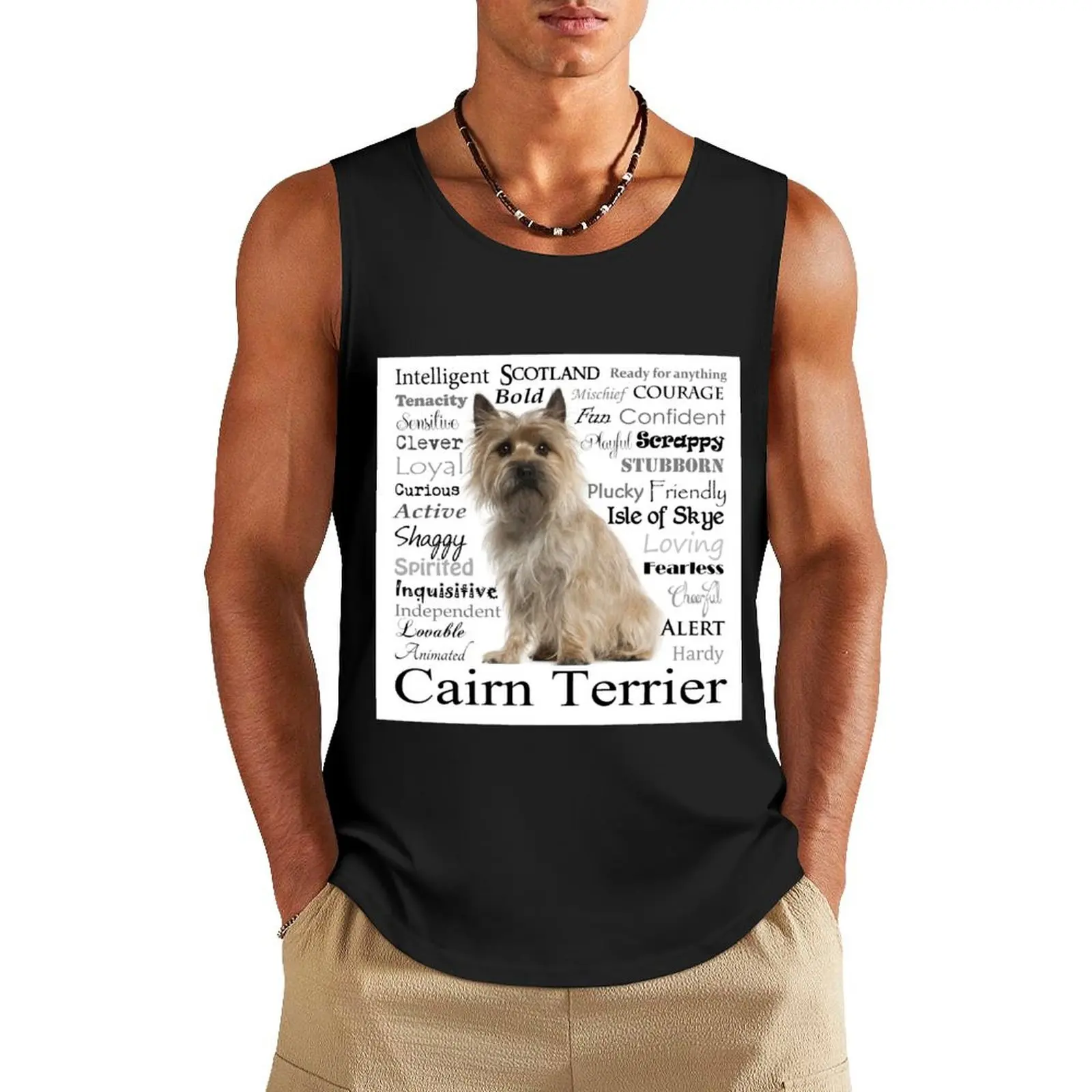 Cairn Terrier Eigenschaften Tank Top Westen Sommer Herren Tops Mann Weste