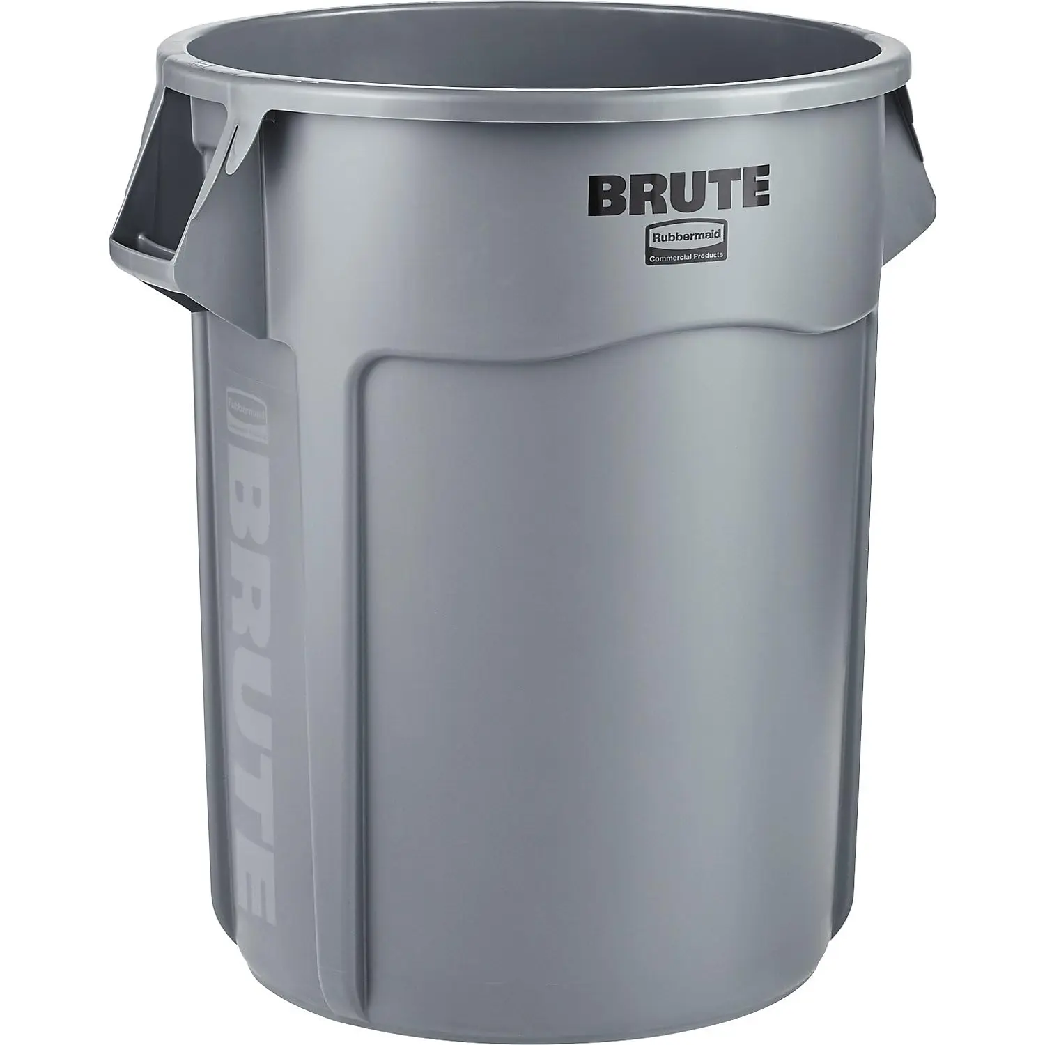 

Plastic Round Container 55 Gallon Gray Heavy Duty