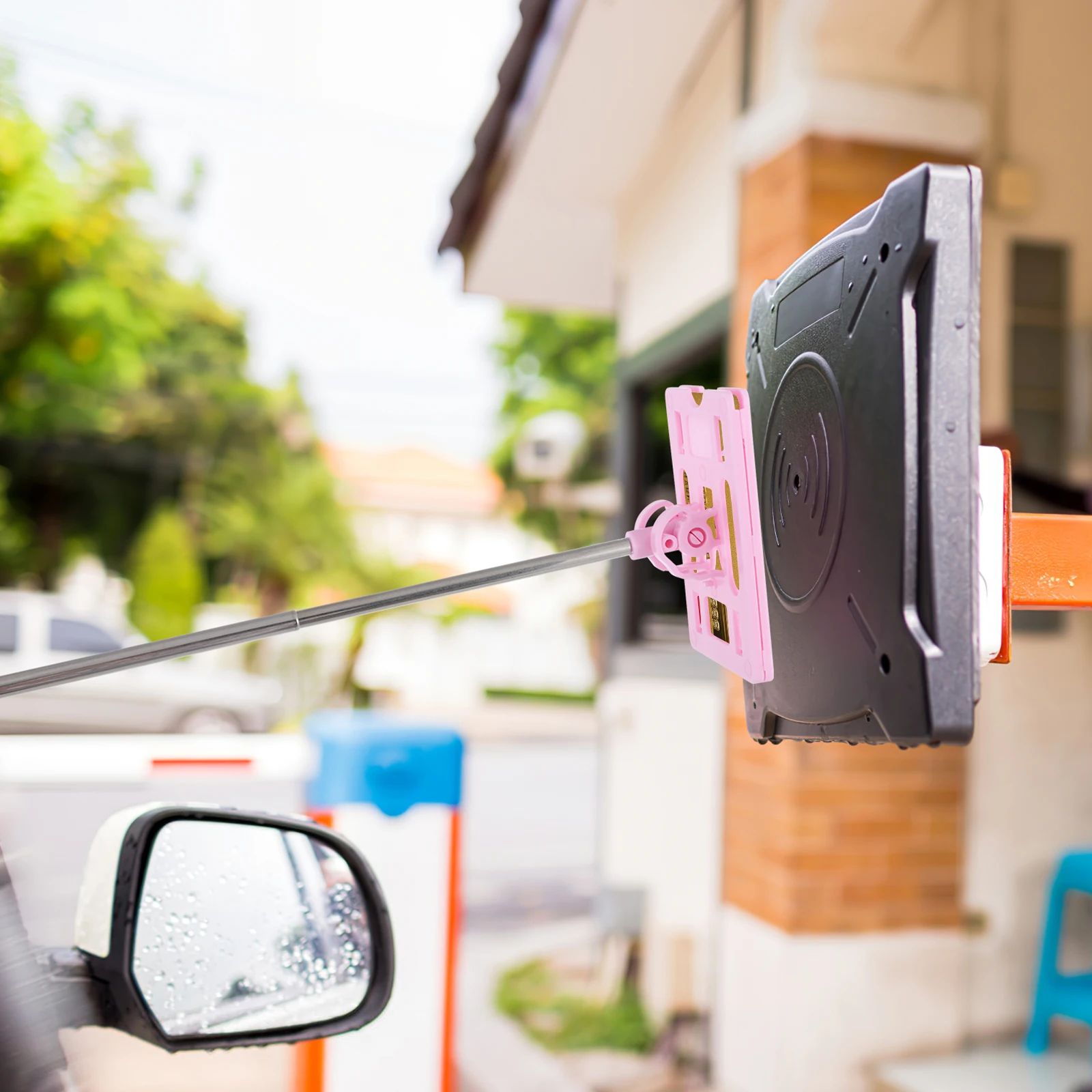 

Car Contactless Payment Rod Durable Abs Stainless Steel Parking Toll Swiping Stick Efficient Toll Rod For Vehicle Parking Fee