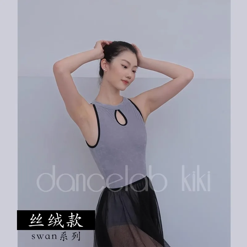 ballet-body-clothes-exercise-clothes-gymnastics-water-droplets-backless-velvet-style-yoga-practice-for-adult-women