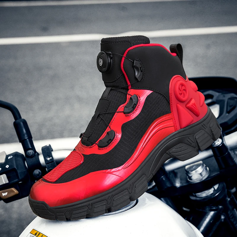 

Motorcycle protective riding boot men four seasonsfashion high top breathable anti slip off-road cycling shoes travel equipment