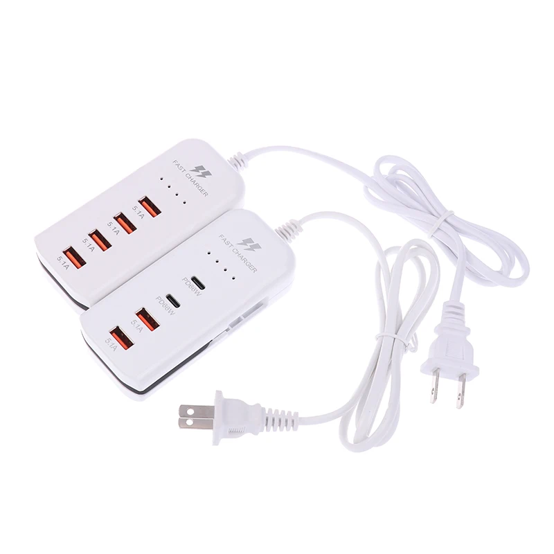 携帯電話用USBハブアダプター,USプラグ,急速充電,PDタイプC,急速充電,壁充電器,マルチポート,1個