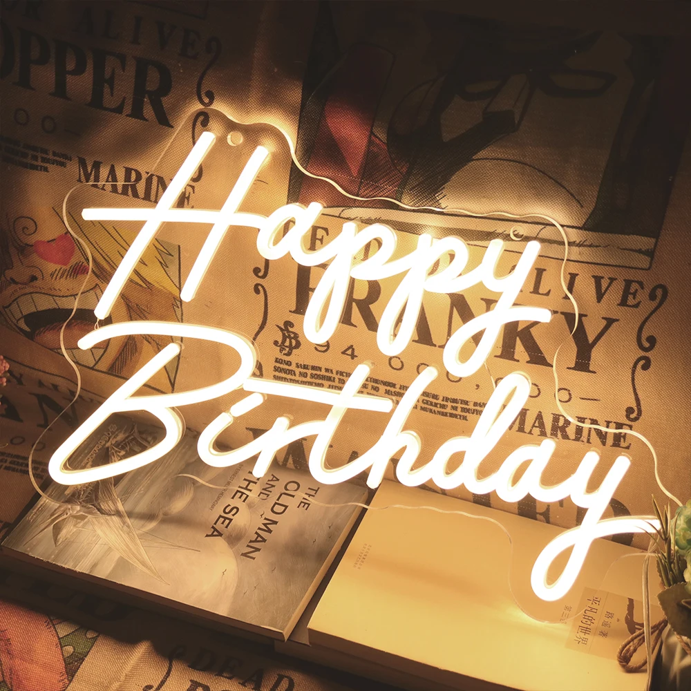 Custom Neon Sign Oh Baby Happy Birthdays Better Together Led Letters Neon Light  Sign for Wedding Party Birthday Private Lamp