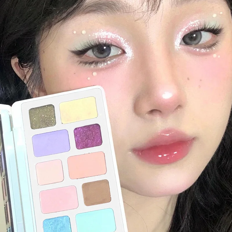 DIKALU 16 Color Eyeshadow Palette Professional Women Makeup Long-Lasting Pearly Shiny Pink Blue Green Eye Shadow Palette Glitter