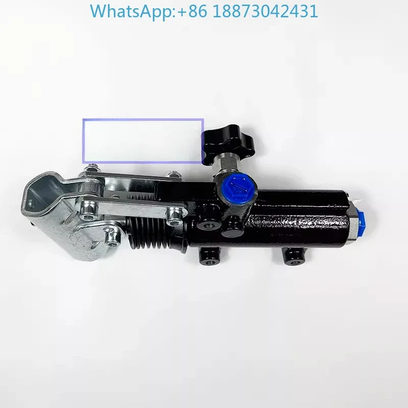 Hydraulic system manually depresses manual pump 20CC single action.