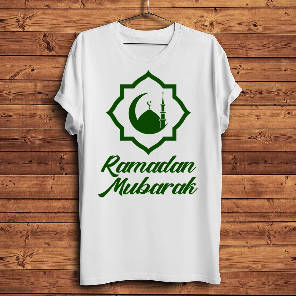 Ramadan Kareem Islamic Arabic crescent Eid Mubarak TShirt Men Homme Short Sleeve Tee Breathable holiday Streetwear T Shirt