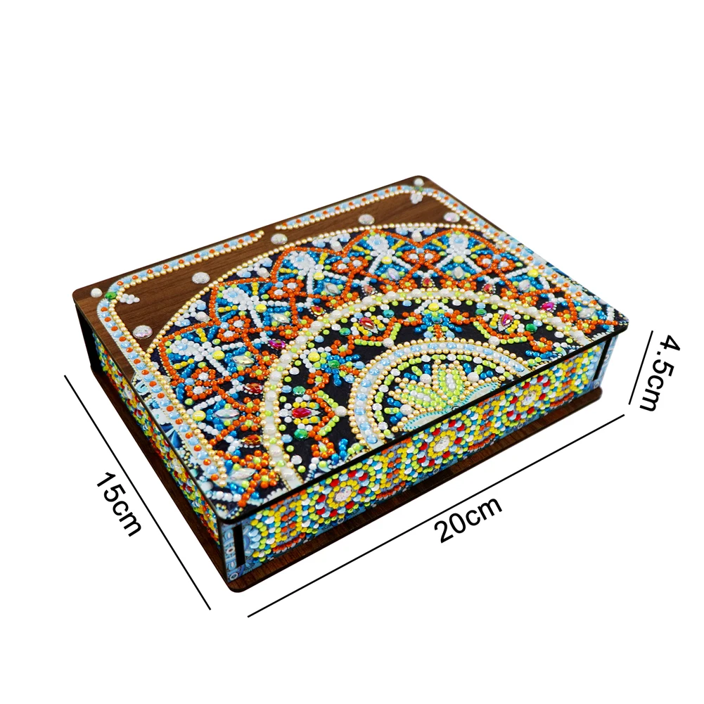

Mandala Diamond Painting Jewelry Storage Box DIY Special Shaped Drill Case Art
