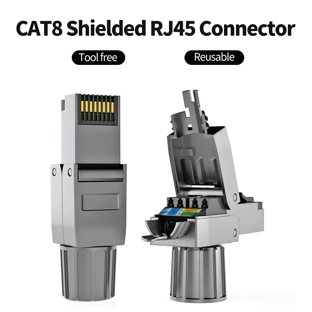 conector-ethernet-rj45-cat8-cat6a-sem-ferramentas-40gbps-2000mhz-22-26awg-reutilizavel-para-instalacao-solida-em-cabo-de-rede-lan-industrial