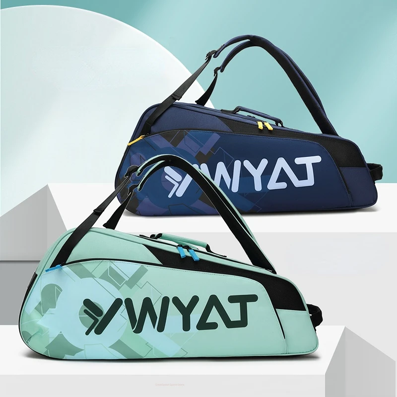 YWYAT Oryginalna torba do badmintona na 6 rakiet do badmintona Duża pojemność Podwójna komora Torby sportowe Torba tenisowa Torba do squasha