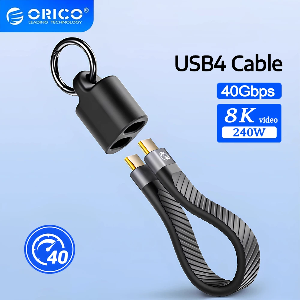 

ORICO Thunderbolt 5/4/3 40 Гбит/с USB4 Кабель типа C к C PD 240 Вт Кабель для быстрой зарядки 8K при 60 Гц для egpu SSD iPad MacBook Air Laptop