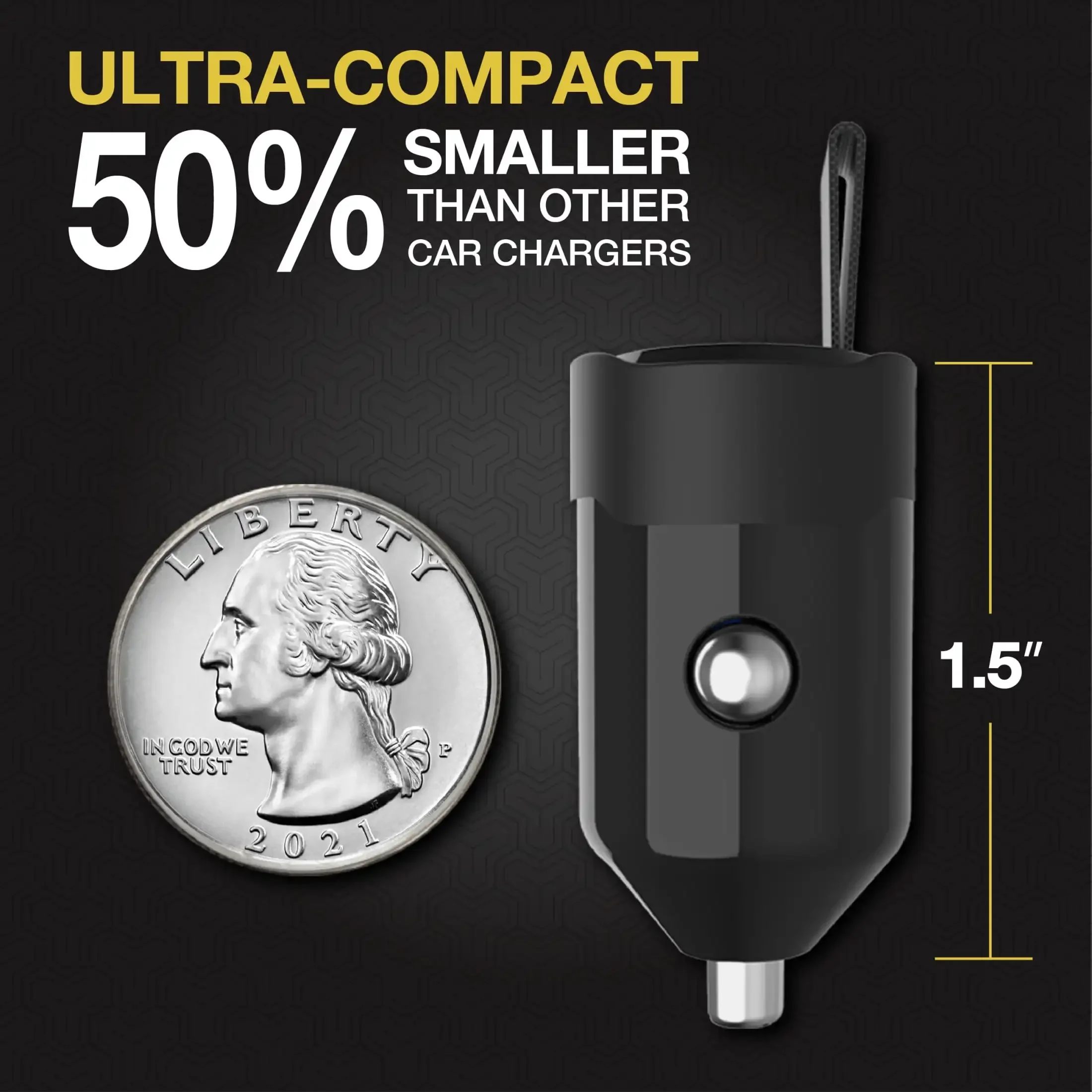 شاحن سيارة صغير مكون من مكون من USB-C، توصيل طاقة سريع بقدرة 30 وات، شحن سريع، توافق عالمي