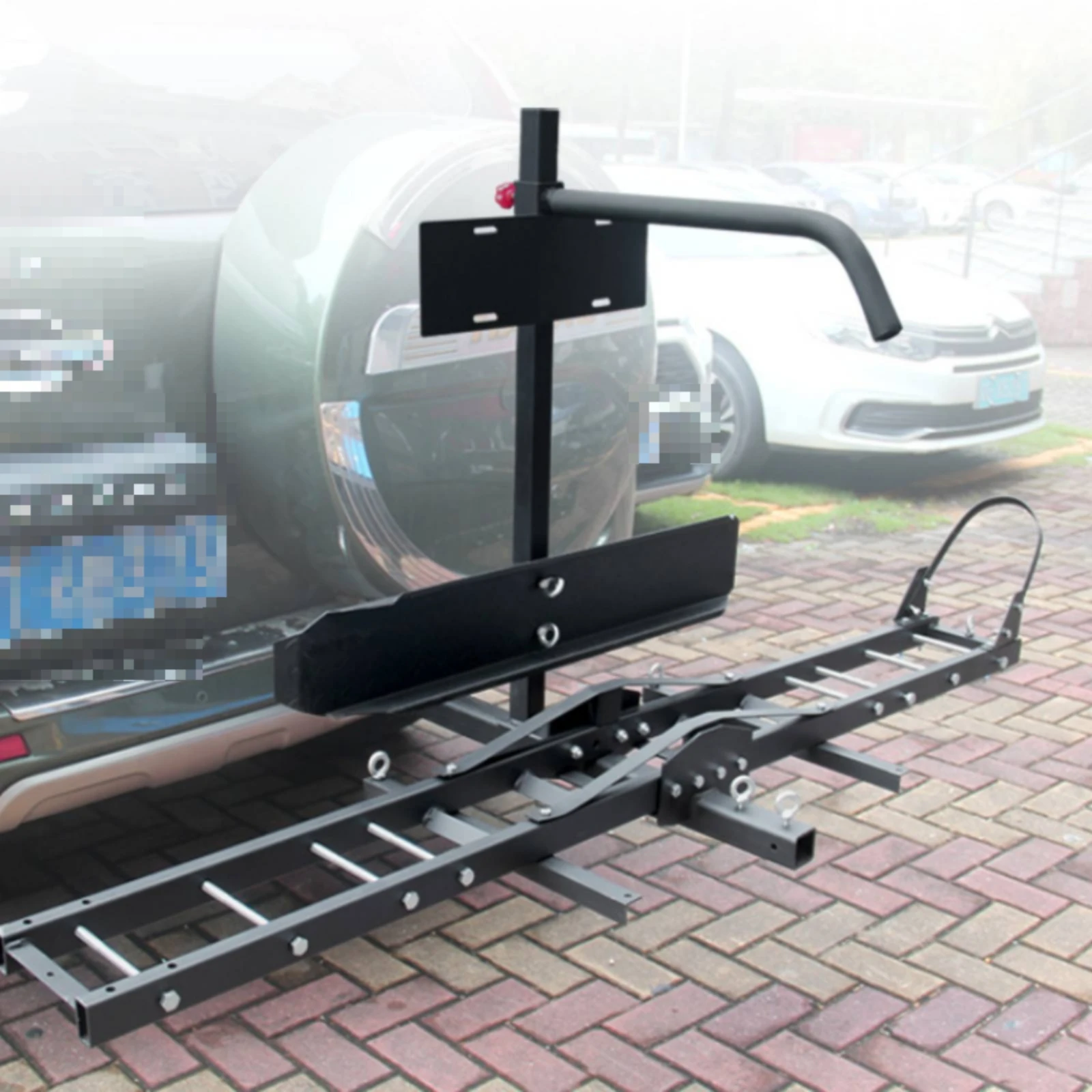 Rear Motorcycle Carrier Rack Carbon Steel Motorcycle Hitch Carrier Hitch-Mounted Rack Quick-Insert Dirt Bike Hauler