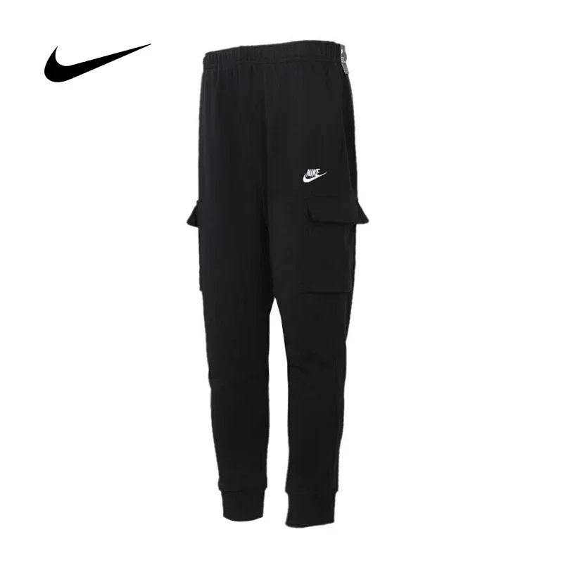 Nike Men's Autumn Winter Club French Terry Cargo Pants, Knit Comfort Casual Athletic Trousers Daily Wear CZ9955-010