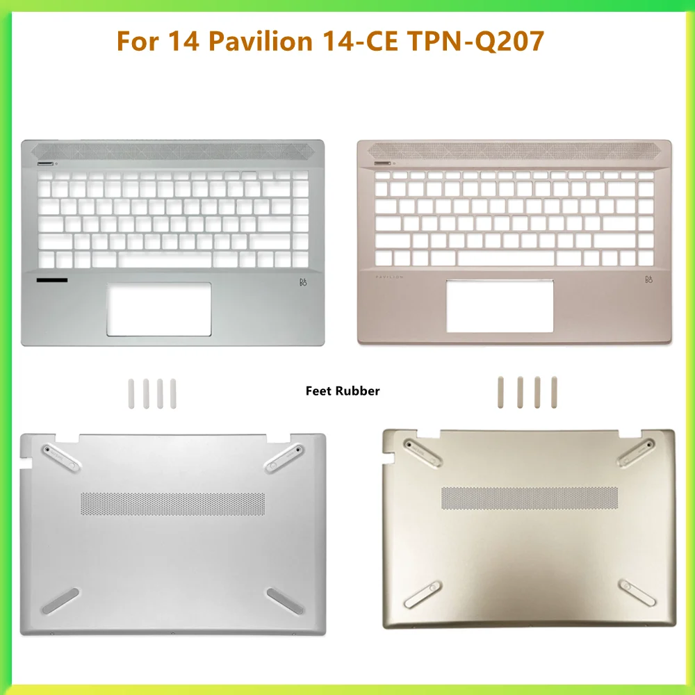 

New Laptop Top Case Palmrest Upper Housing Bottom Cover Case For Hp 14 Pavilion 14-CE TPN-Q207 shell