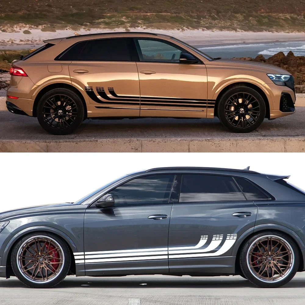 

Scratch-resistant Car Door Side Body Sticker Graphics Vinyl Decals For Audi Q8 SQ8 RS TFSI Quattro E-tron 2019 2021 2020 2022