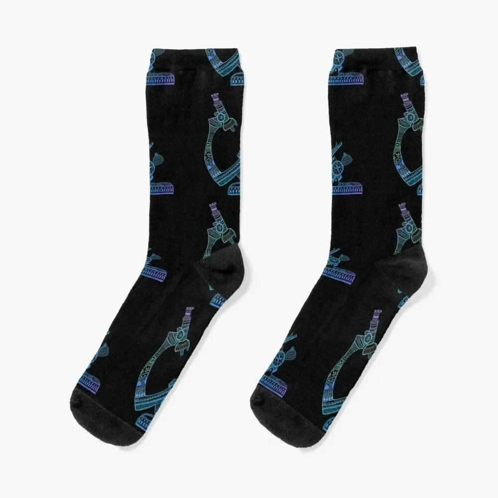 

Beautiful Blue colourful Microscope mandala Socks Toe sports japanese fashion Sports happy Socks Men Women's