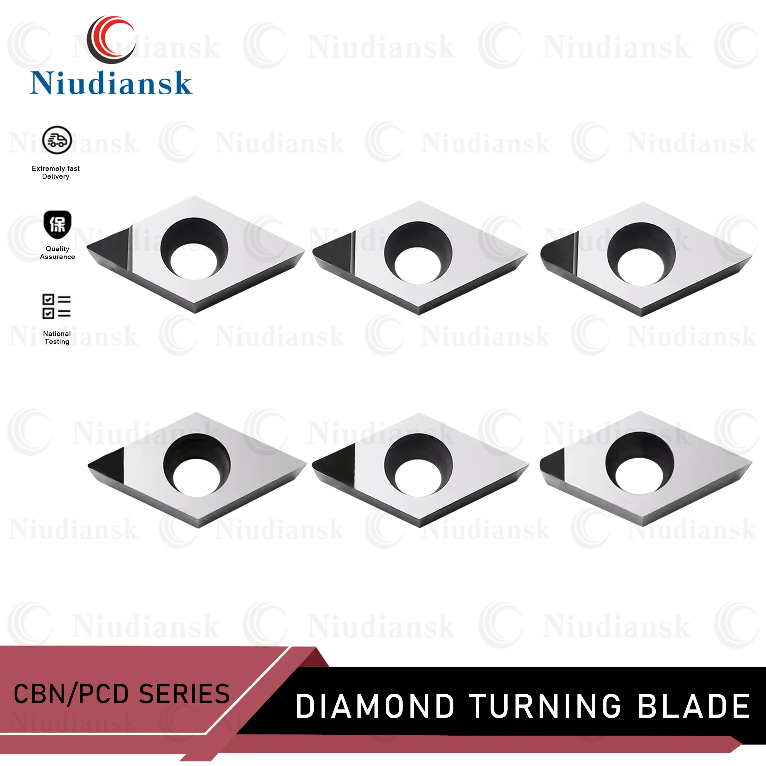 Lame diamantate di alta qualità DCGT070202/04/08 DCGT11T302/304/308 PCD CBN inserto per tornitura interna utensili per tornio CNC romboico