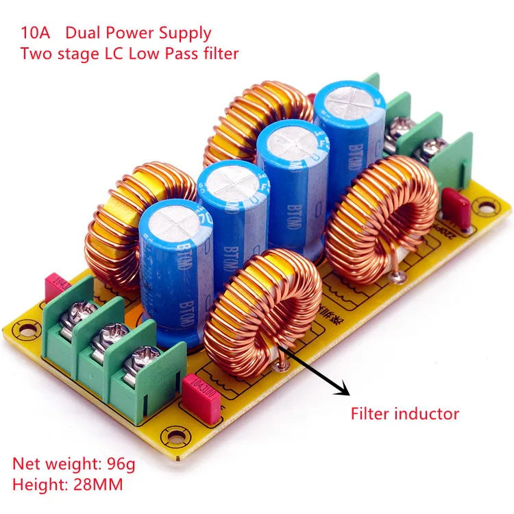 مكبر كهربائي +-ثنائي الطاقة تيار مستمر LC مرشح تمرير منخفض التدخل الكهرومغناطيسي القضاء على الضوضاء سيارة تحويل التيار الكهربائي 1 قطعة