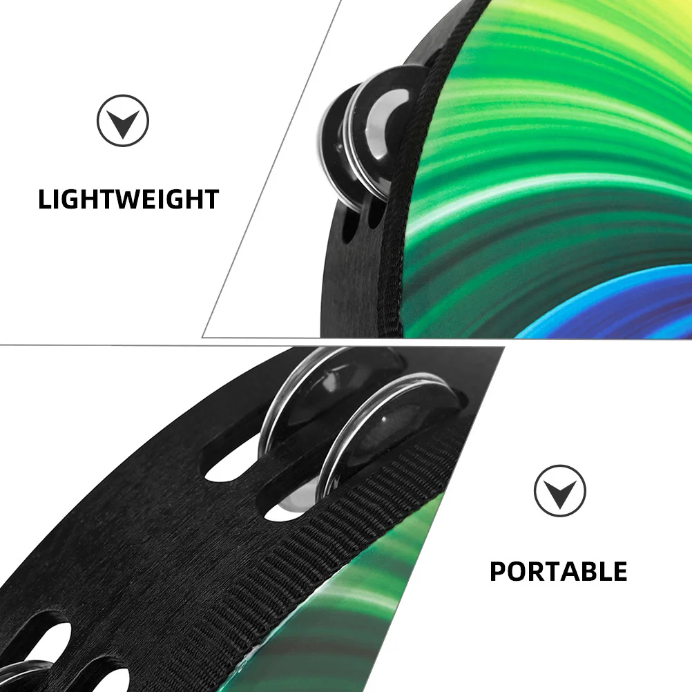 

Handheld Tambourine Drum Kids Musical Instrument Clear Loud Sound For Children Beginner Toddler Percussion Portable Party Favor