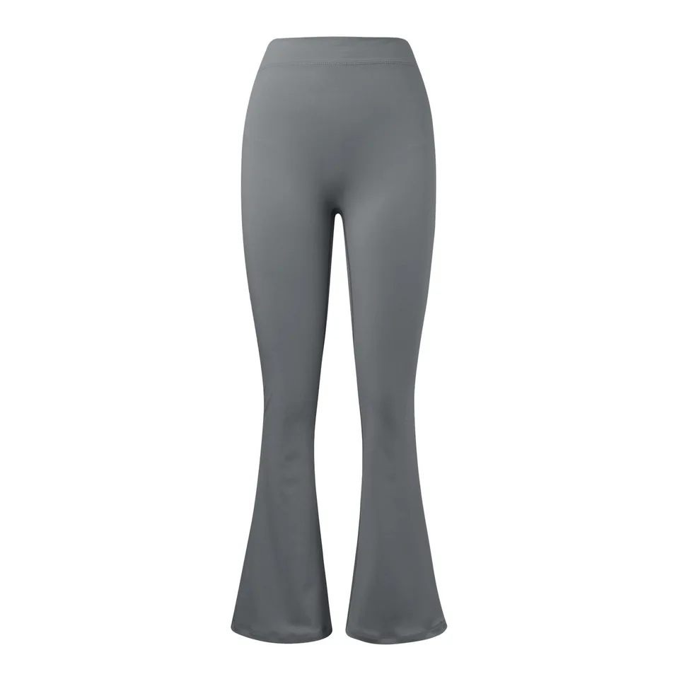 Fashion Micro Horn Leggings Women V-back Waist Sports Pants High Waist Push Up Butt Gym Pants Solid Slim Casual Leggings, image 7
