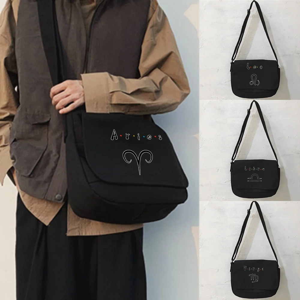 

Новинка 2025 года, сумка для покупок, женская винтажная черная сумка серии Constellation, портативная универсальная сумка-органайзер с откидной крышкой