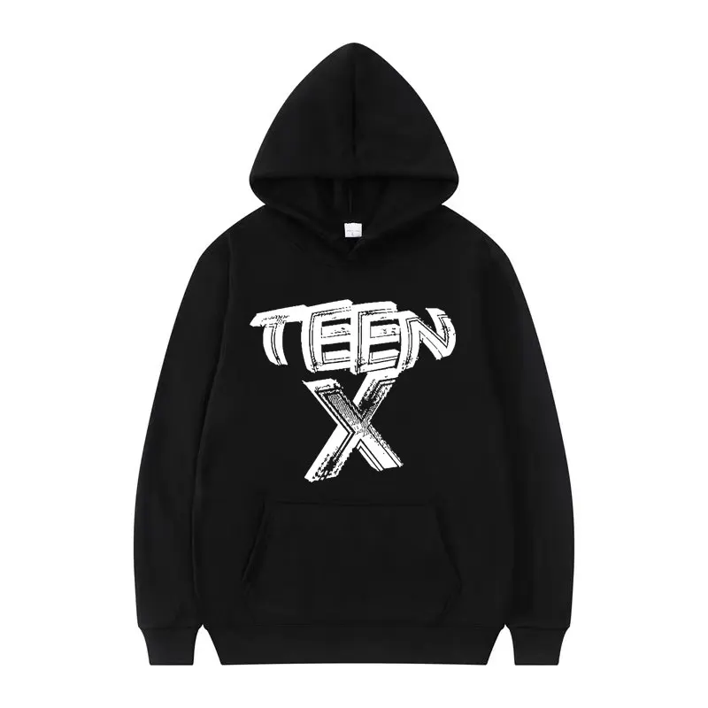 

Rapper Ken Carson Merch Teen X Logo Print Hoodies Men's Casual Long Sleeve Sweatshirt Unisex Vintage Pullovers Hoodie Streetwear