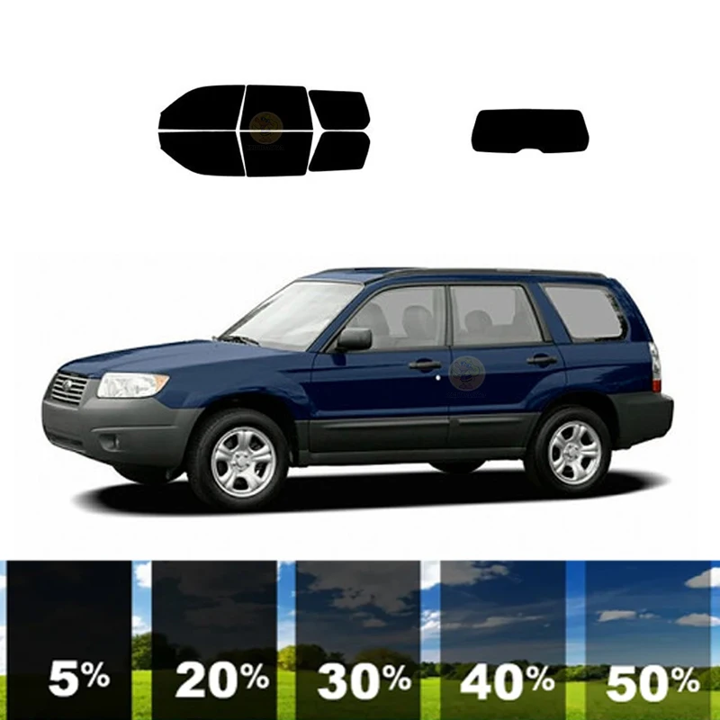 

precut Removable Window Tint Film For Car 100% UVR 5%-70%VLT Heat Insulation Carbon ﻿For SUBARU FORESTER 4 DR WAGON 2003-2005