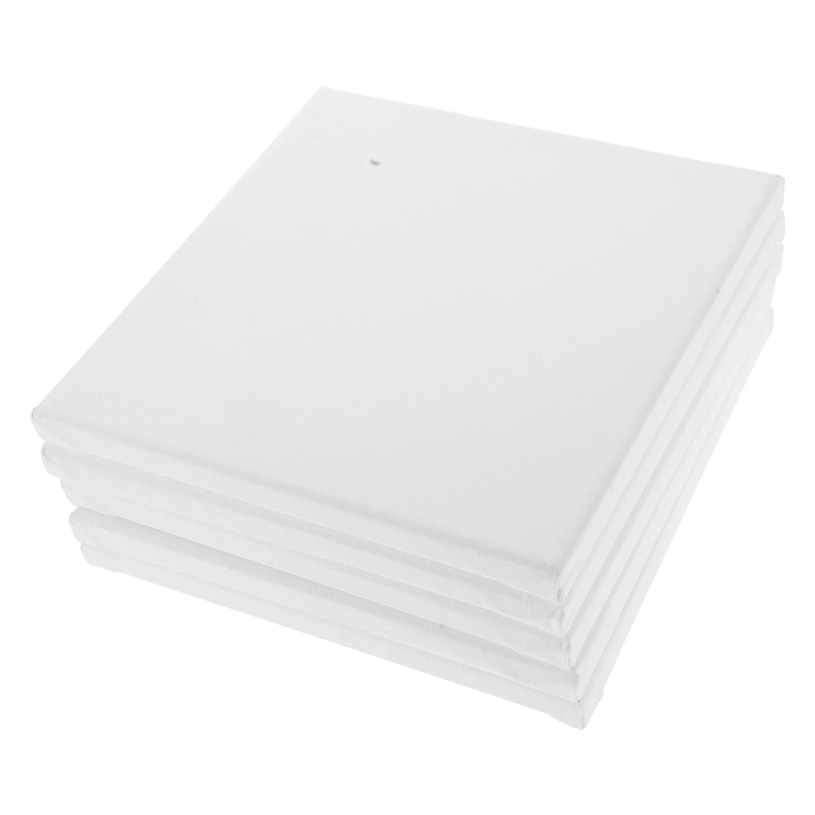 

5pcs Cotton Linen Canvas Boards White Stretched Frames for Painting Kids Projects Thick Smooth Mini Canvas Set