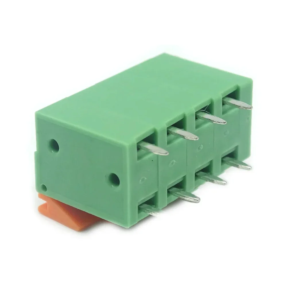 20Pcs 2.54mm Pitch 2/3/4/5/6/7/8/9/10P KF141V KF141R Push-in Spring Screwless Terminal Block Straight/Bent Foot  PCB Connector