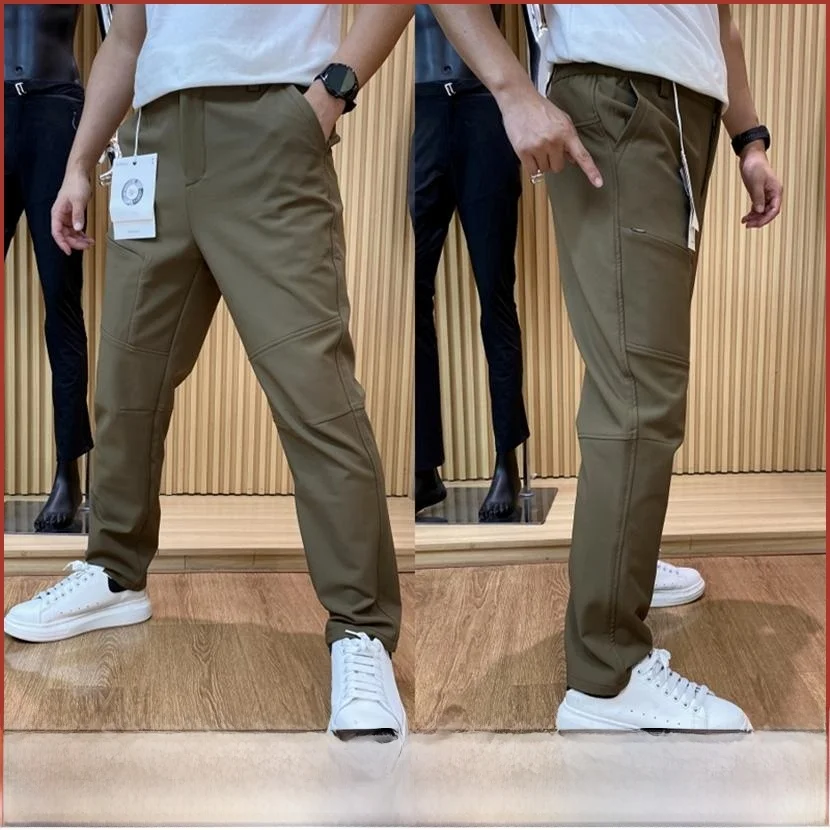 

Уличные мужские повседневные брюки aphene Soft ell с отделкой стоя, осень-зима, длинные прямые брюки, молодежные повседневные модные брюки