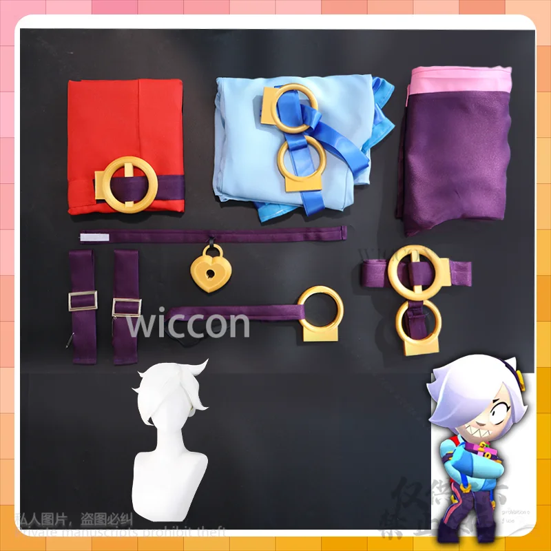 

Collede Anime Game Cutecore Cartoon Star Comic Con Costume Suit Red Blue Top Pants Wigs Headwear Props ブロスcos タ Customized