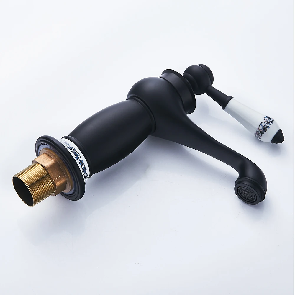 

Faucet Retro Water Saving Bathroom Washbasin Taps Basin Sink Mixer Faucet Single Lever Hot Cold Water Tap Brass Bath