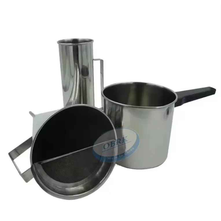Lab Measuring Drilling Fluid Viscosity Stainless Steel Cup Marsh Funnel Viscometer