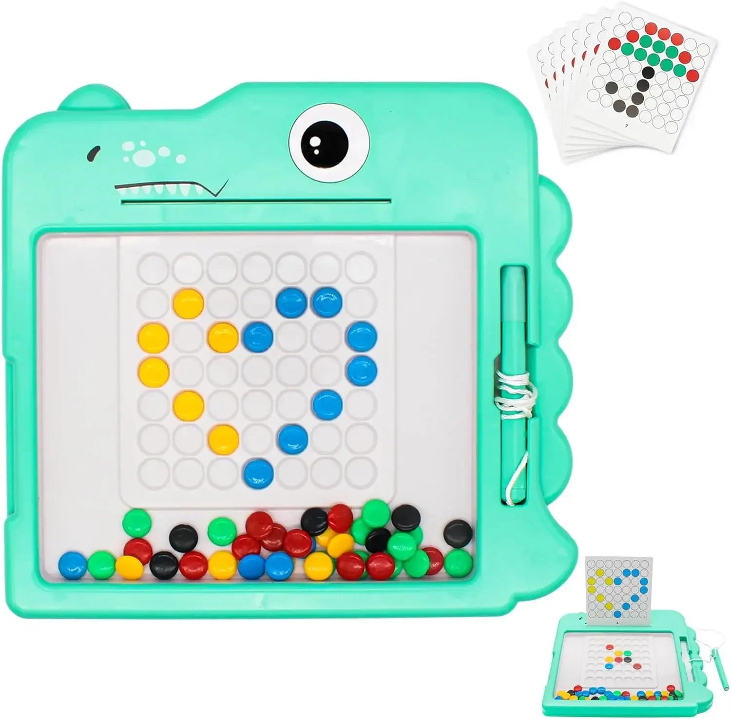 Magnetic Drawing Board for Toddlers Magnet Beads and Pen Drawing Board Montessori Educational Sensory Travel Toys