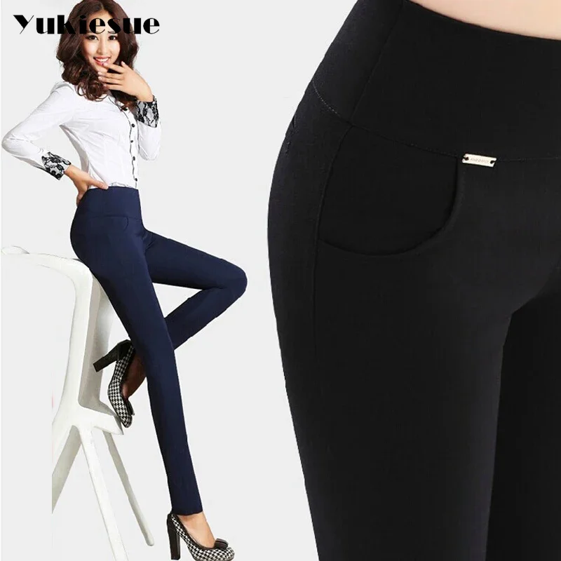 Hoge kwaliteit potlood broek capri vrouwen 2022 zomer stijl hoge taille elastische skinny broek vrouwelijke broek vrouw pantalon femme