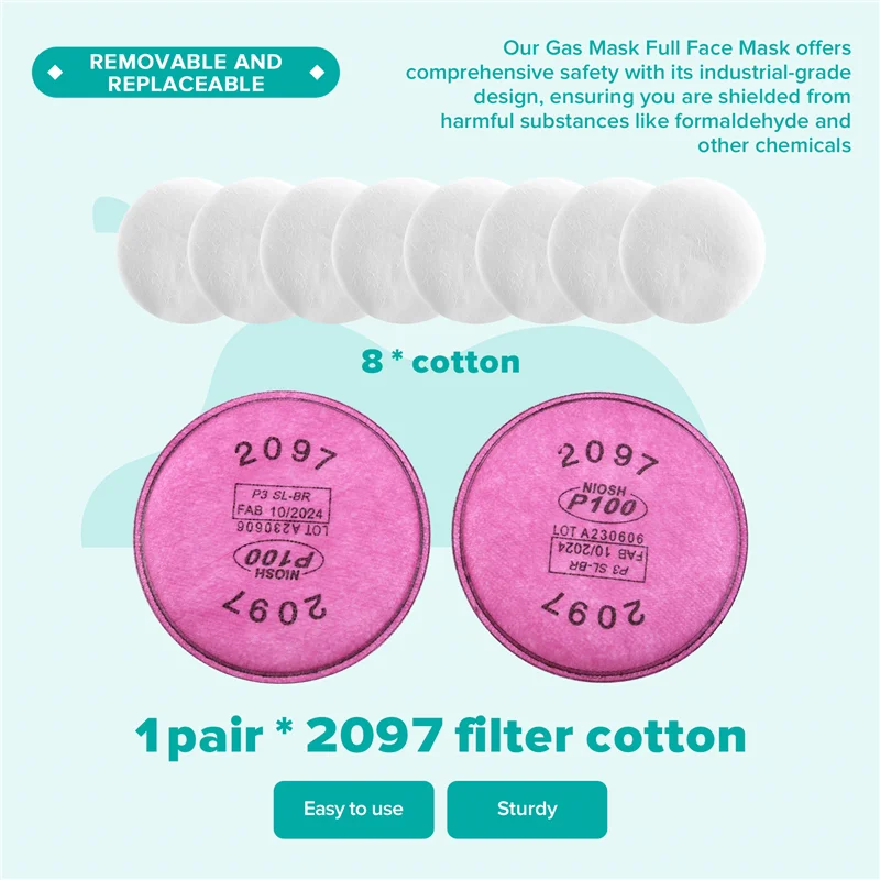 

ABKJ-Gas Mask Full Face Mask Gas Mask Industrial Formaldehyde Respirator Protective Mask 6800 Chemical Mask