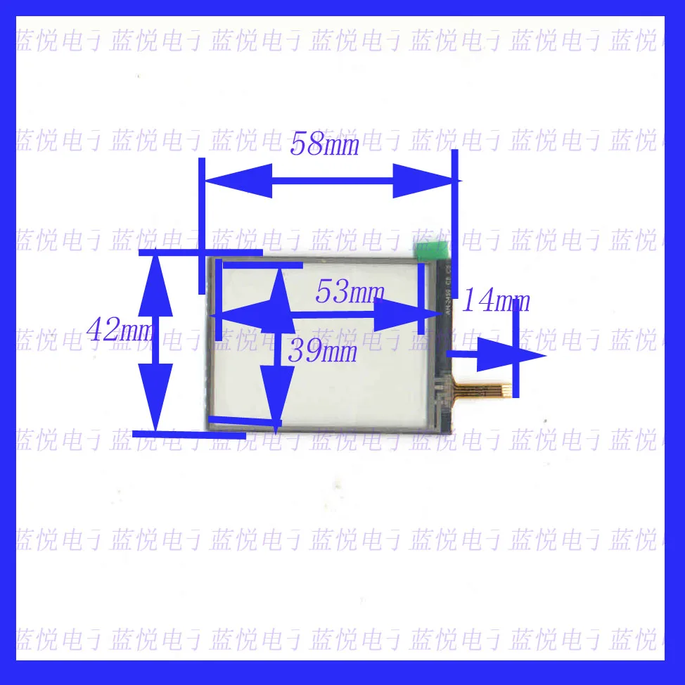 

AH2450 2.4inch Touch Screen 58*42mm Digitizer Welding type compatible For GPS car DVD sensor glass 58*42