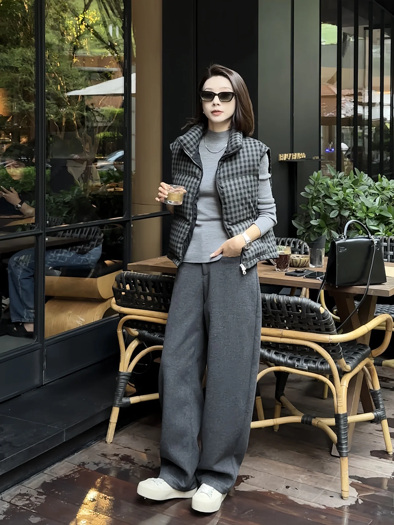 

Retro Design Casual Pants Autumn Winter New Sle One ket Versatile Quali Leisure Trousers Wide Leg Pants l Waist